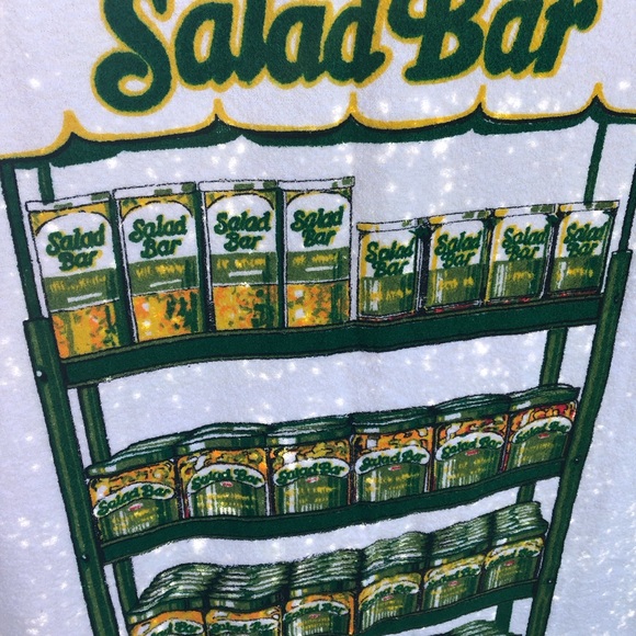 80's Salad Bar Beach Towel - Novelty Pickle Bath Sheet - Beach Supplies - Picture 9 of 14